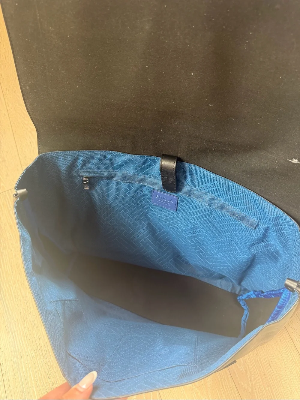Furla Colorblock Leather & Suede Convertible Bag – Tote/Backpack